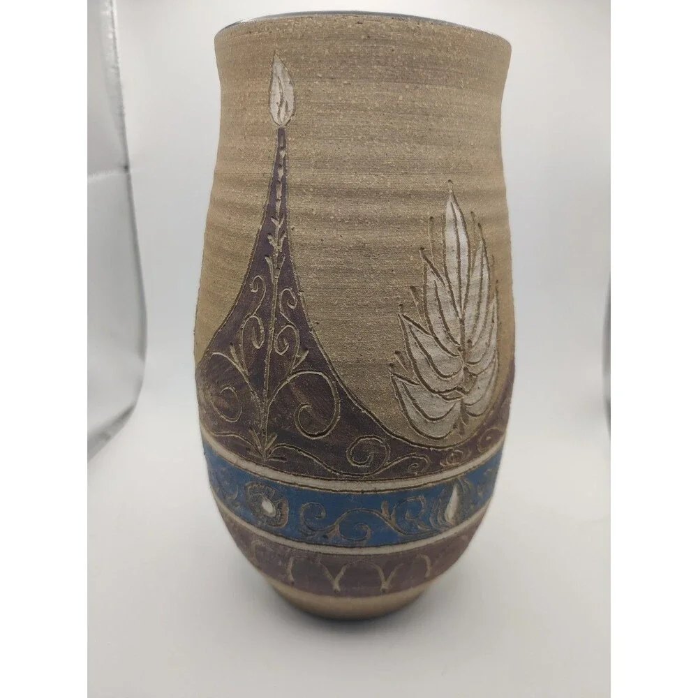 Jim wright vase 1974 Kentucky hand made vintage ceramic pottery